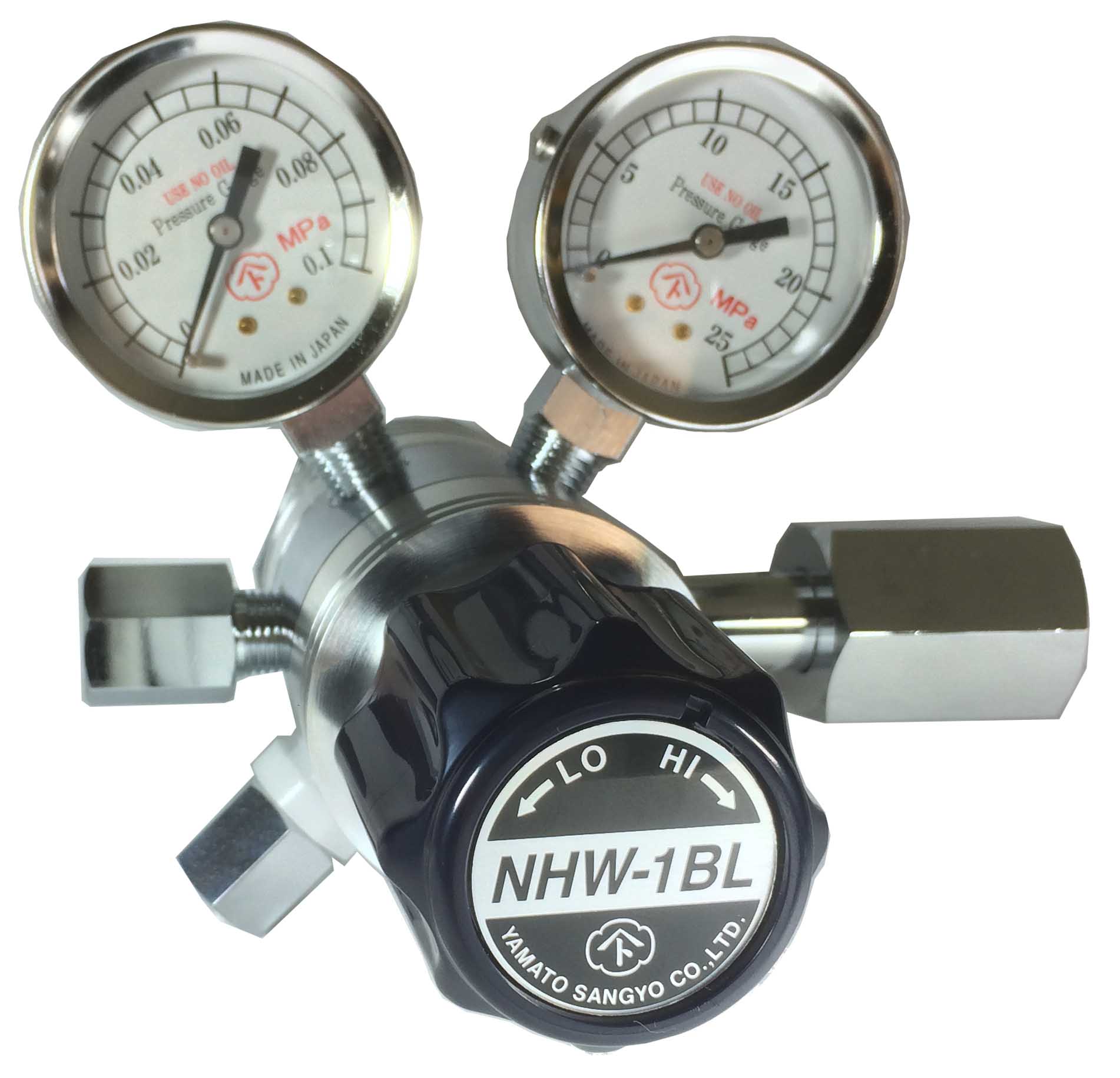 ヤマト産業/YAMATO 分析機用フィン付二段圧力調整器 NHW-1B NHW1BTRCCO2(4344804) JAN：4560125829581 