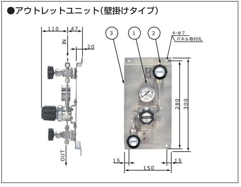 ライン 分析機用ライン圧力調整器 LR-2B L5タイプ LR2BRL5TRC [r20][s9-831] ミナト電機工業 - 通販